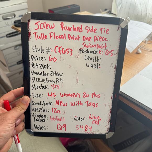 J Crew Ruched Side Tie Tulle Floral Print One Piece Swimsuit US Women's 20 Plus - Picture 7 of 7